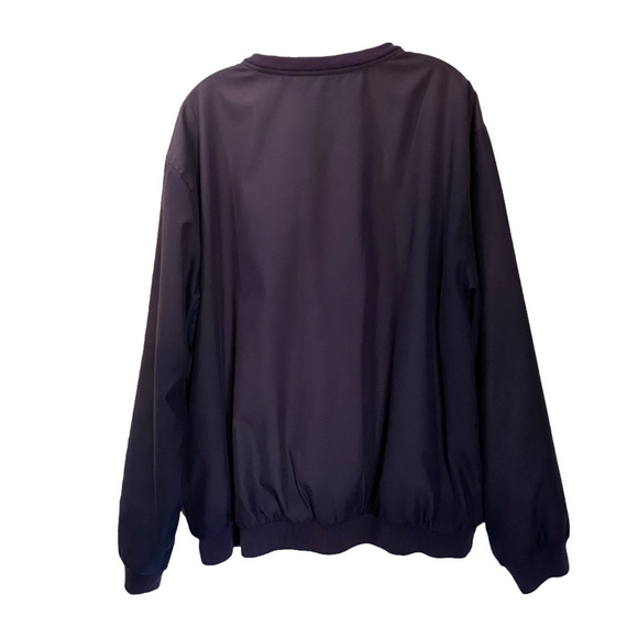 JOHN ASHFORD Retro 90s Purple Lined V-Neck Windbreaker Pullover Jacket L - Picture 6 of 15
